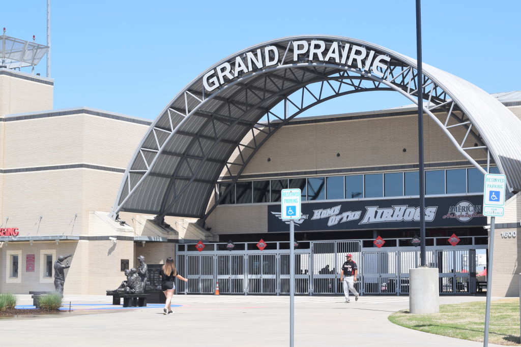 Entrance to Quick Trip Park in Grand Prairie, TX; home of the Air Hogs minor league baseball team ca. 2019