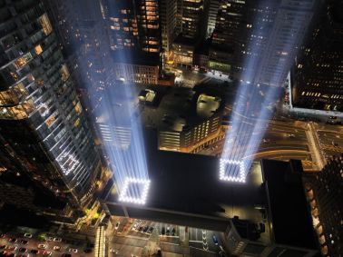 9/11 Tribute in Light tested in NYC