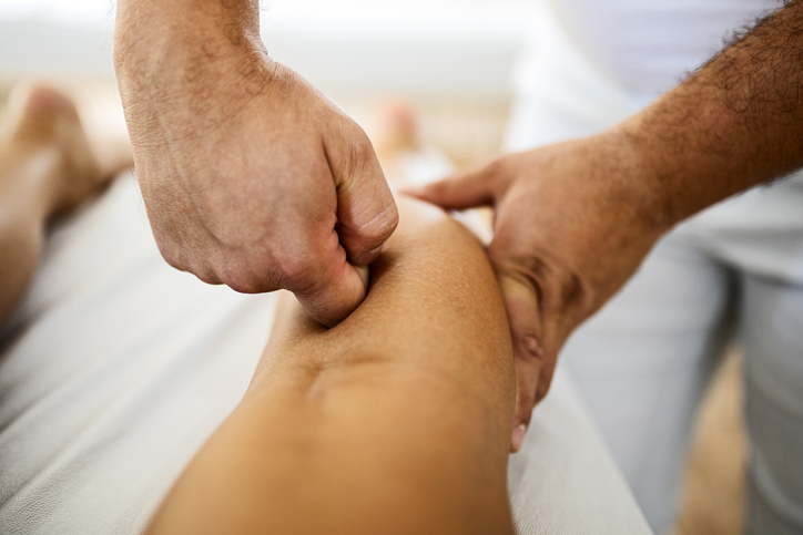 Young woman at physical therapy program