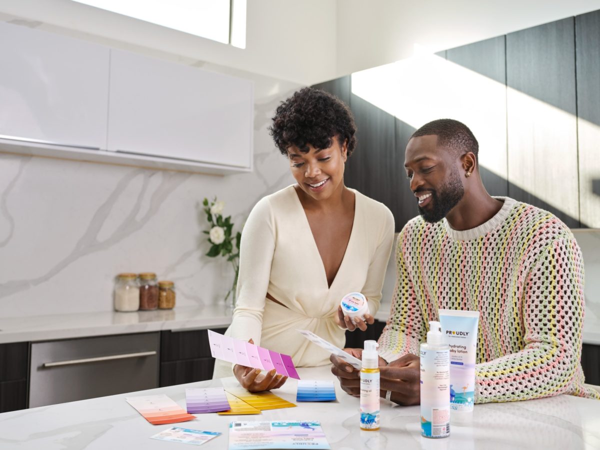 Dwayne Wade, Gabrielle Union, Kaavia James, Proudly