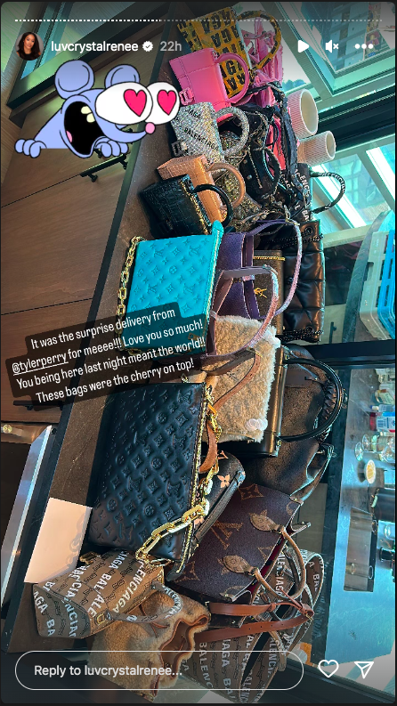 Tyler Perry Gifts Crystal Renee Designer Purses For Birthday