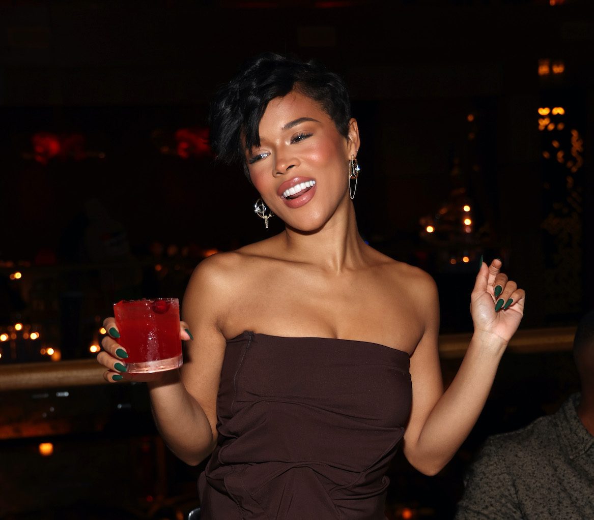 Serayah McNeill and DeLeón Tequila Cranberry Margaritas