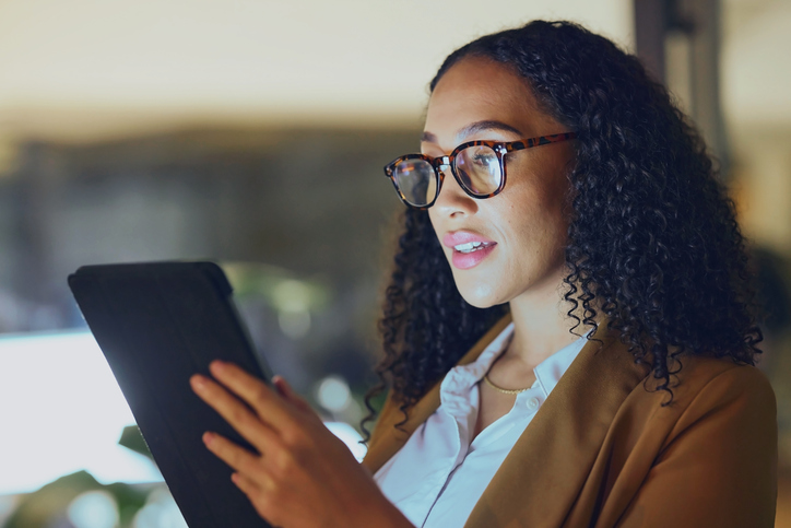 Business woman, working on her fear of investing