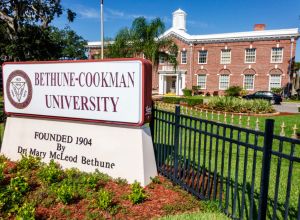 Bethune-Cookman University sign.