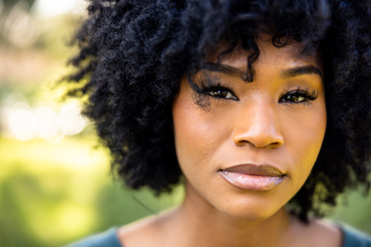 Portrait of a beautiful young black woman