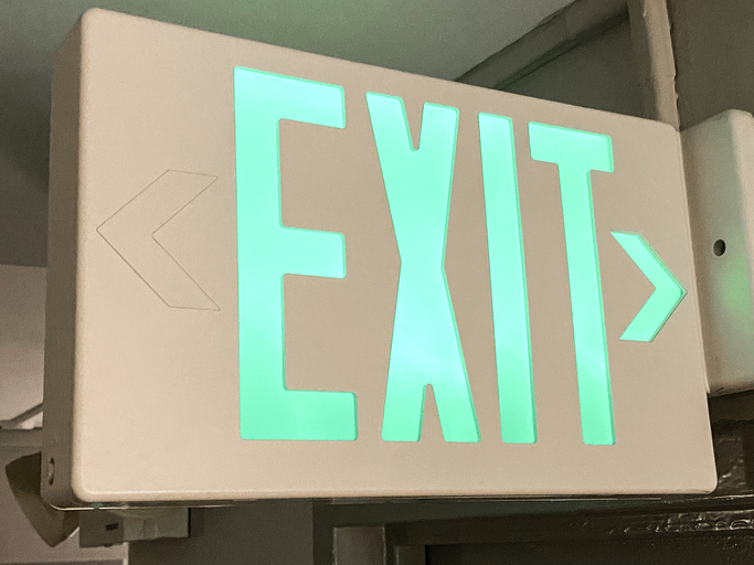 Exit signs are important to know when living alone