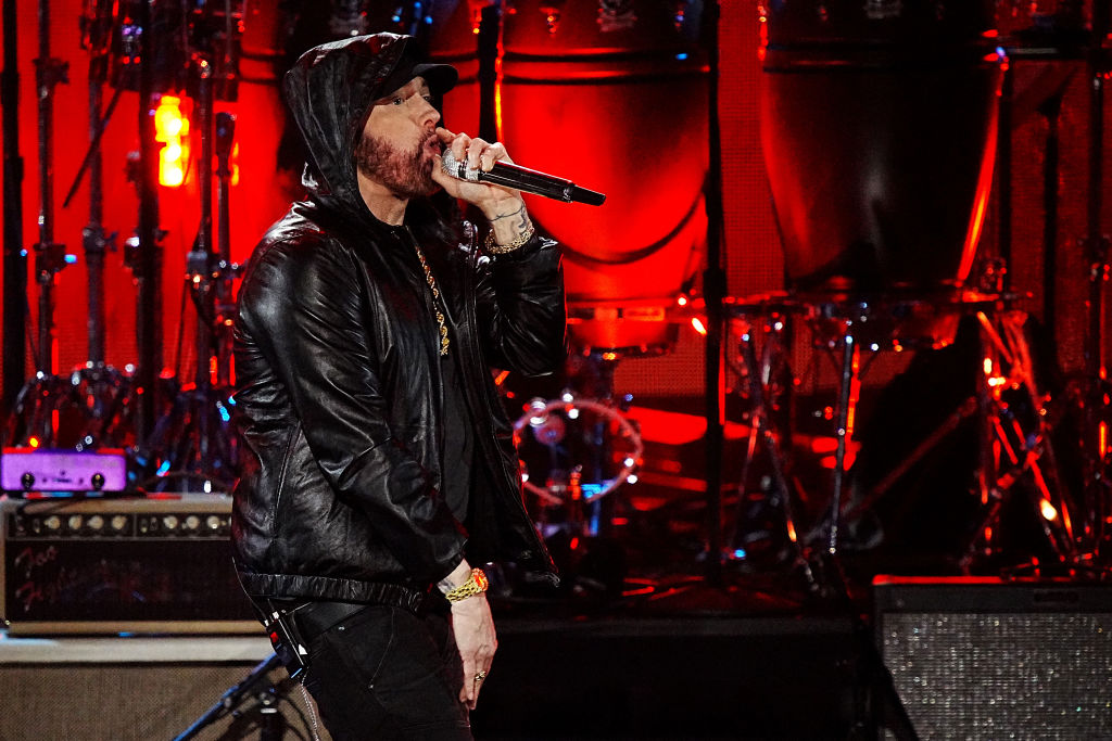 Eminem at the 37th Annual Rock & Roll Hall Of Fame Induction Ceremony - Show
