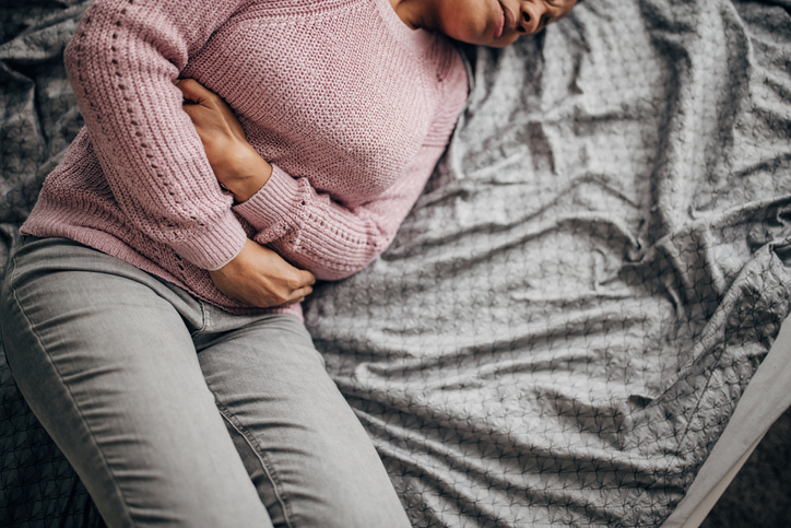 Woman has stomachache