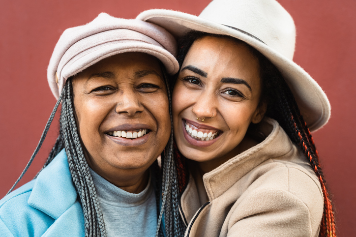 Two Black women enjoying an intergenerational friendship
