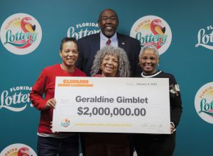 Geraldine Gimblet Florida Lottery daughter cancer life savings $2 million mother