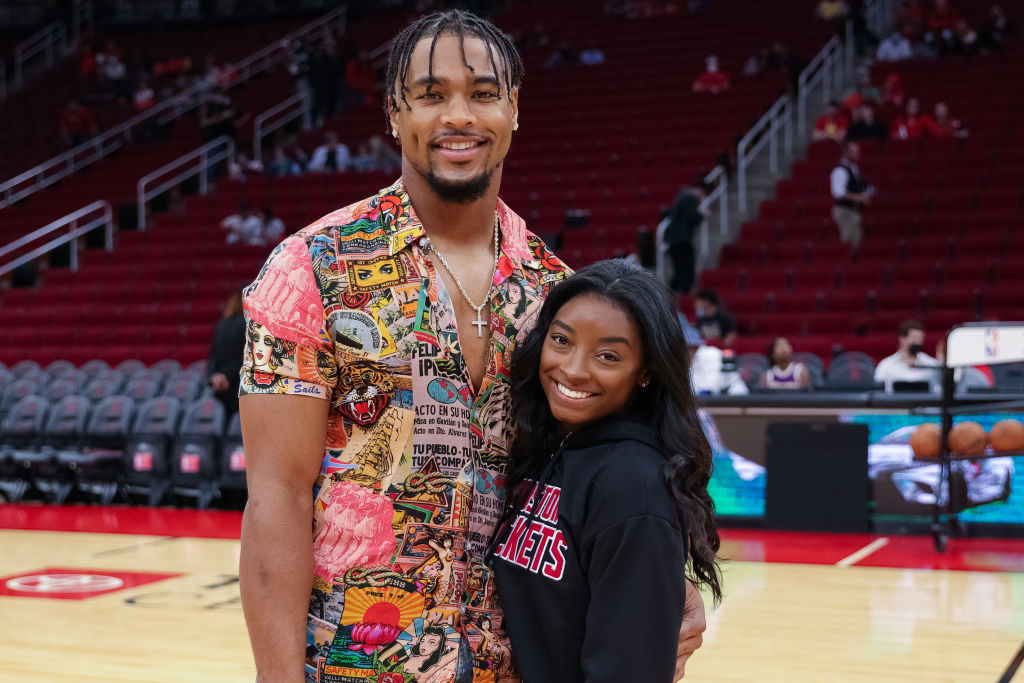 Simone Biles Johnathan Owens courthouse wedding destination nuptials ceremony Houston