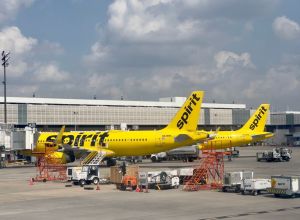 Spirit Airlines, duct tape, wing, repair, Dallas, TikTok, airplane safety term: maintenance, worker