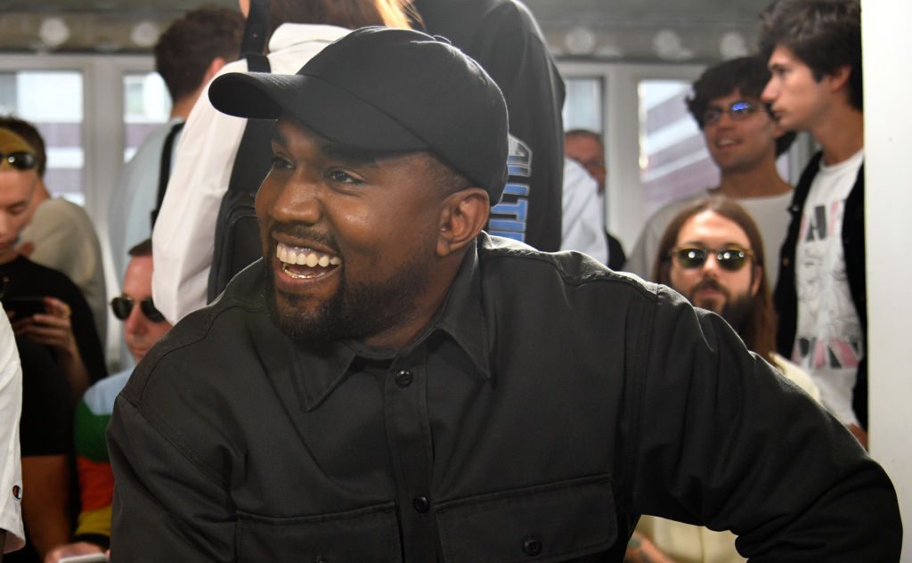 Kanye West Bianca Censori wife warehouse leggings Yeezy season adidas store