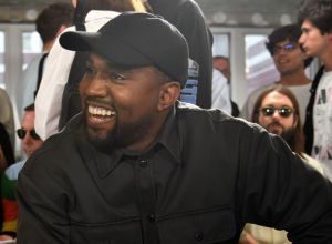 Kanye West Bianca Censori wife warehouse leggings Yeezy season adidas store
