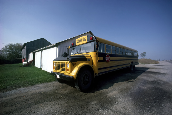 Landscape with school bus