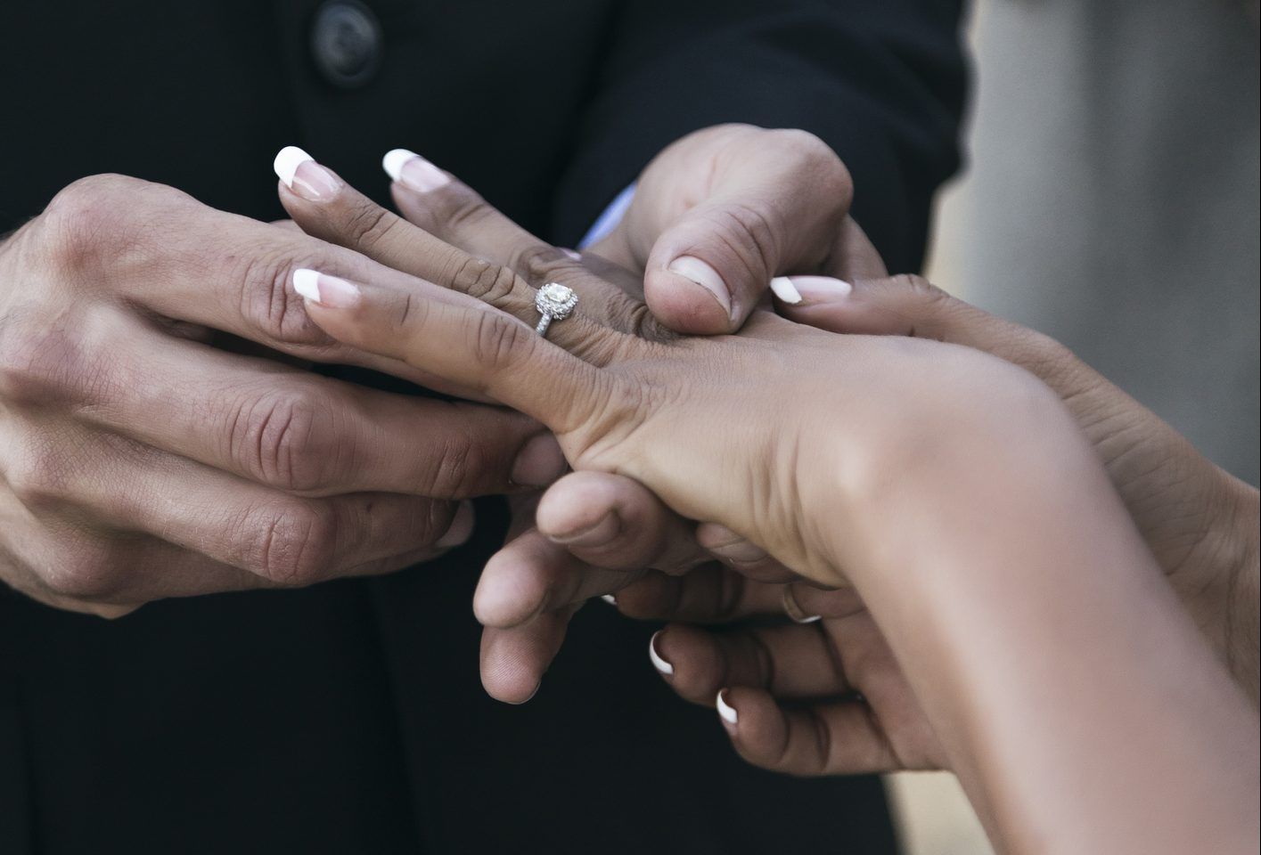 Bride groom wedding aisle walking social media twitter TikTok texting cell phone