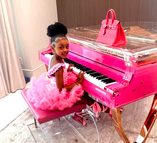 Kulture birthday Cardi B Offset party cake princess Birkin daughter