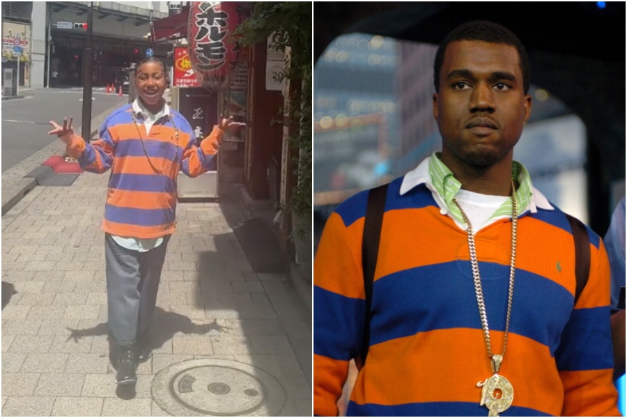 North West Tokyo College Dropout Polo shirt Kim Kardashian TikTok