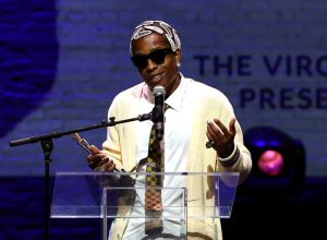 A$AP Rocky baby Riot pee speech name Virgil Abloh award Harlem's Fashion Row