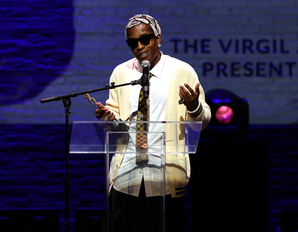 A$AP Rocky baby Riot pee speech Virgil Abloh award Harlem's Fashion Row