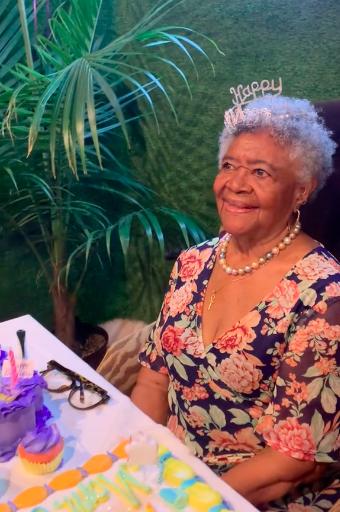 TikTok Black birthday 104 centenarian video happy grand grandmother African American