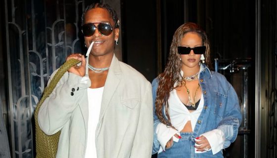 Rihanna Wore Jean Paul Gaultier Cone Bra While Out to Dinner With A$Ap Rocky
