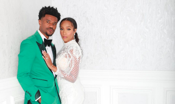 Trent Shelby Falon groom sings vows bride Michigan wedding married