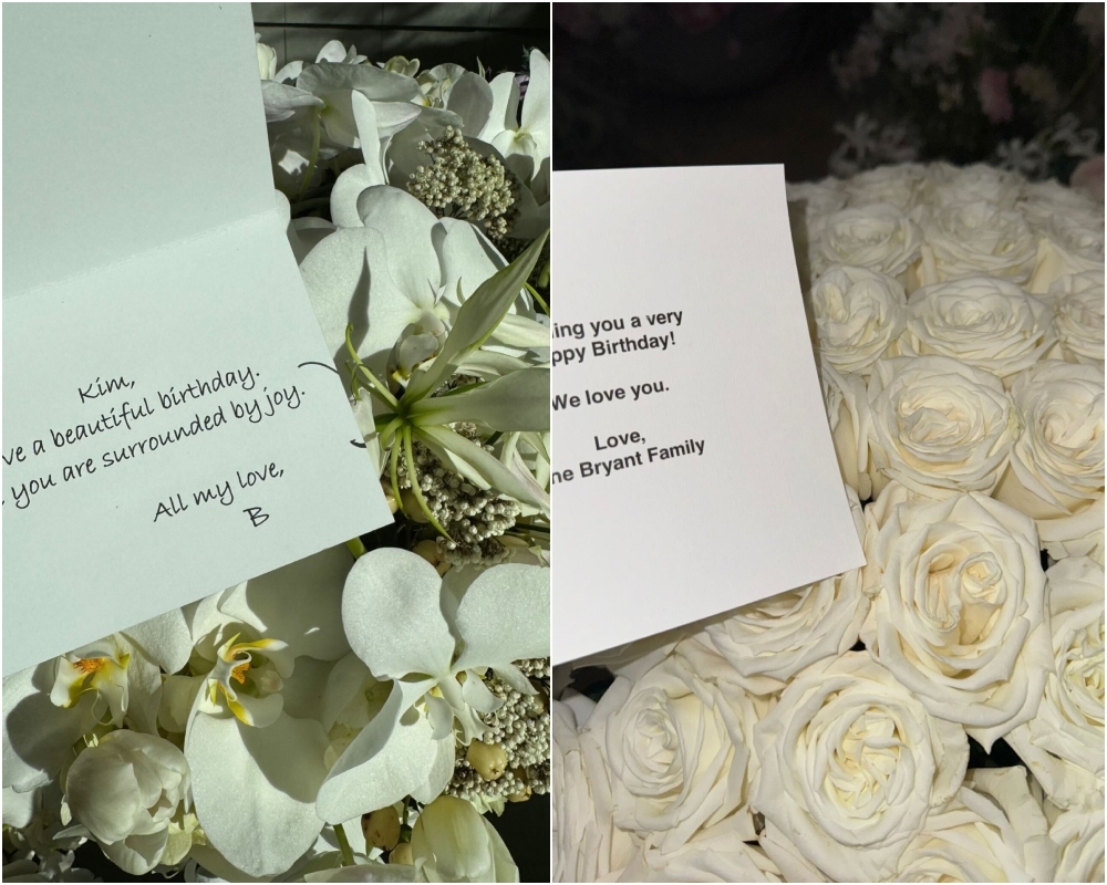 Kim Kardashian birthday party Beyoncé flowers SKIMS Instagram party photos