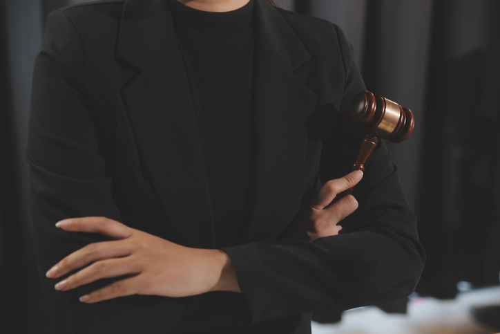 Law theme, gavel or mallet of the judge, lawyer enforcement officers, evidence-based cases taken into account in the court abount business, legislation.