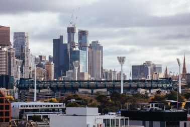 View towards Melbourne from Cremorne in Australia