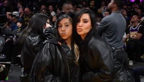Celebrities At The Los Angeles Lakers Game