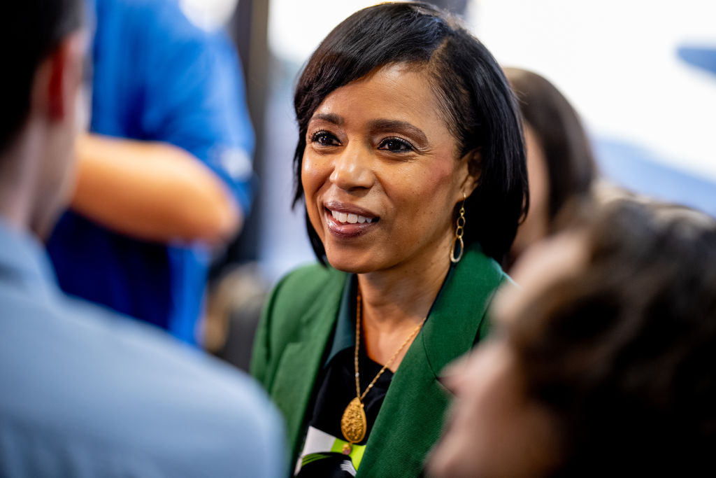 Democratic Candidate Angela Alsobrooks Campaigns For Maryland's Open Senate Seat