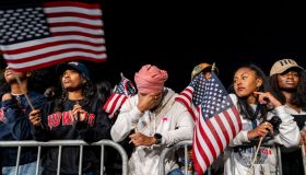Democratic Presidential Nominee Vice President Kamala Harris Holds Election Night Event At Howard University