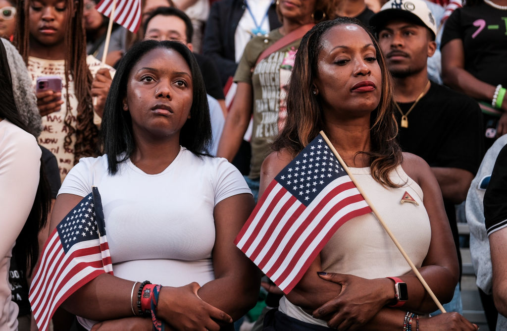 WASHINGTON, US- NOVEMBER 6: Supporters of Vice President Kamala