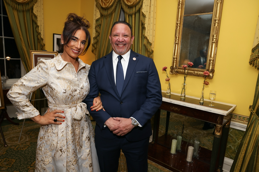 (L-R) Key to the City honorees, New York Times Bestselling Author and Co-Host of “CBS Saturday Morning” Michelle Miller and President and CEO of the National Urban League Marc H. Morial are all smiles at the Gracie Mansion Conservancy Annual Benefit Gala