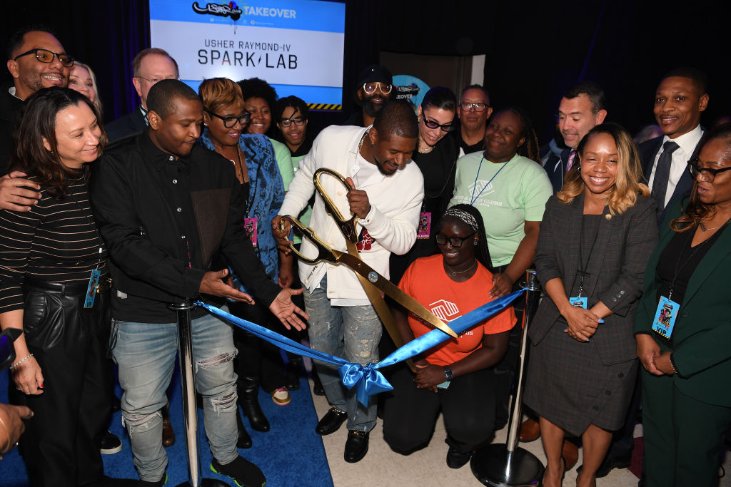 Usher Attends Ribbon Cutting For New Content Studio At Boys & Girls Clubs Of Metro Atlanta