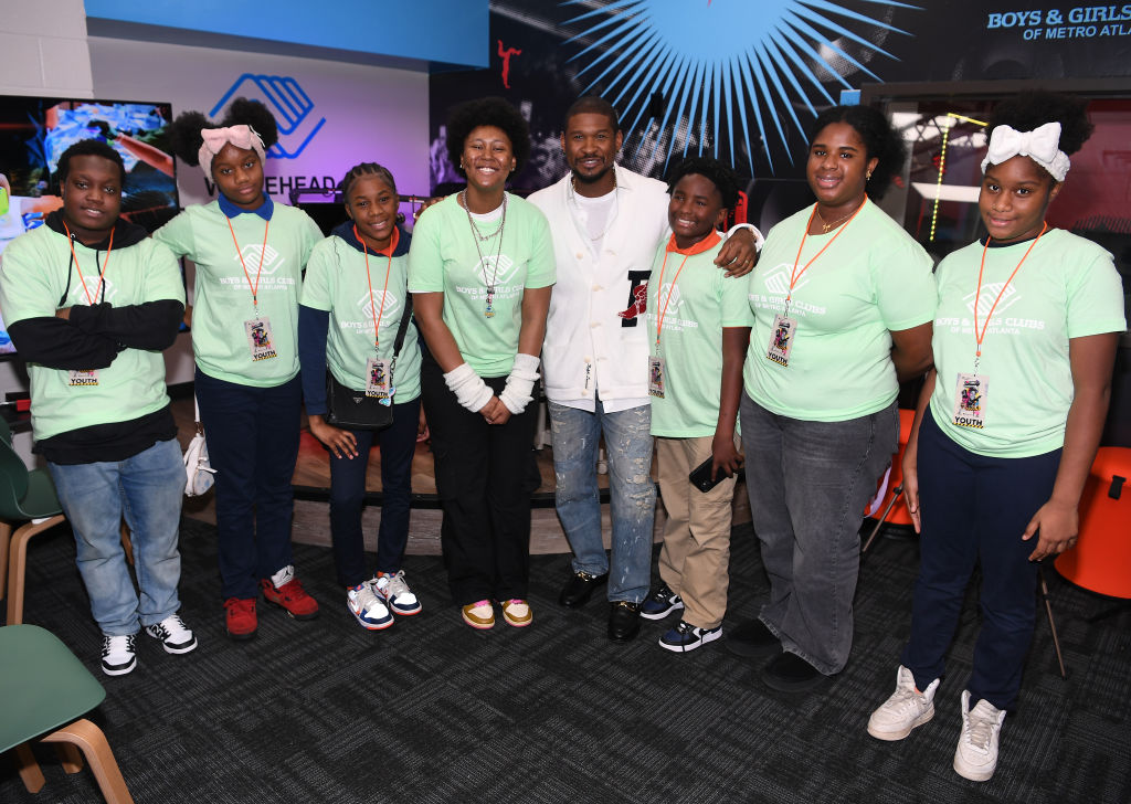 Usher Attends Ribbon Cutting For New Content Studio At Boys & Girls Clubs Of Metro Atlanta