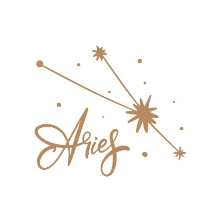 The Aries Zodiac Sign beautifully illustrated with an enchanting stars design motif