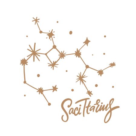 Art of the Sagittarius constellation with beautifully crafted stars in a cosmic setting