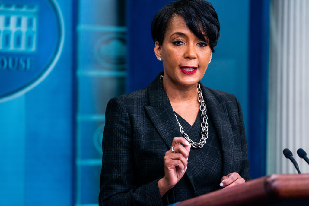 White House Press Secretary Karine Jean-Pierre Senior Adviser to President Biden for Public engagement Keisha Lance Bottoms
