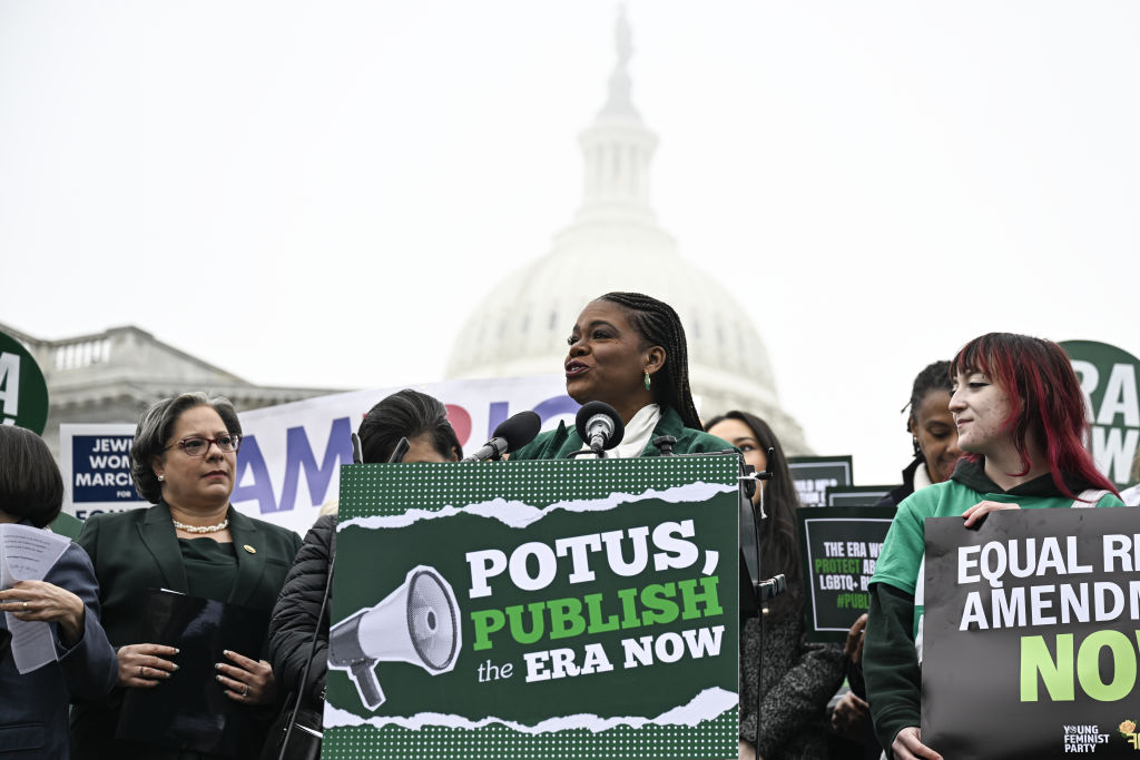 Press conference on urging Biden to sign ERA before the end of his term
