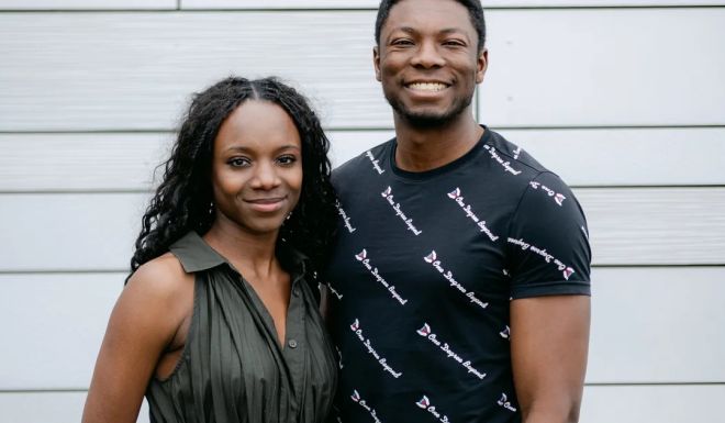 Halo Braid’s inventors Yinka Ogunbiyi and David Afolabi. Courtesy of Facebook