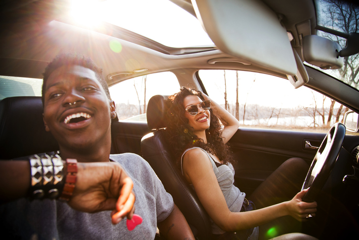 Couple in car