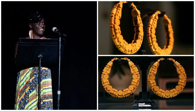 Dr. Yaba Blay Is Turning Bamboo Earings Into LEGO Art 