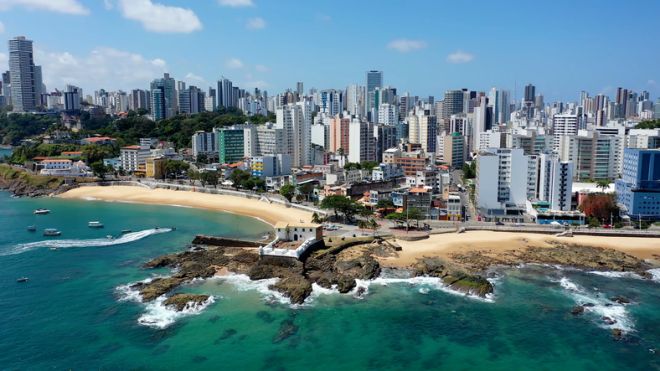 Salvador Bahia Brazil. Travel destinations at brazilian northeast.