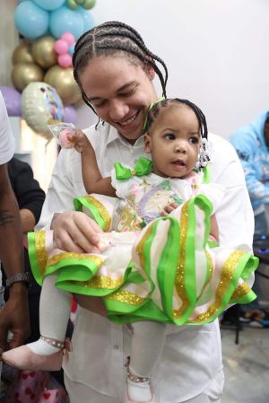 Image of baby Camille's make-up birthday party