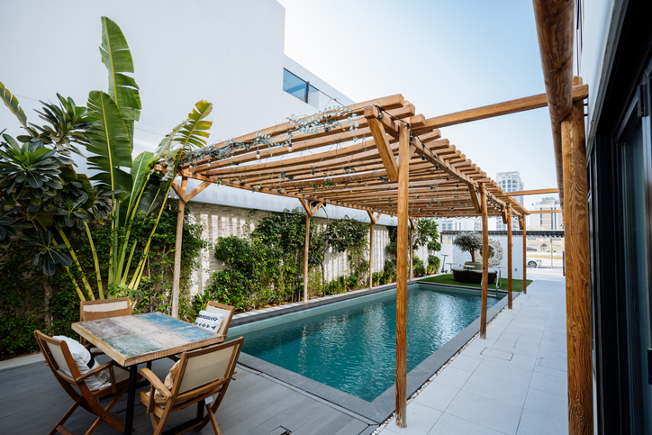 Luxury villa with swimming pool and large garden