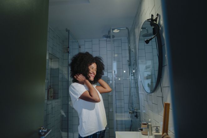 Morning routine in my bathroom