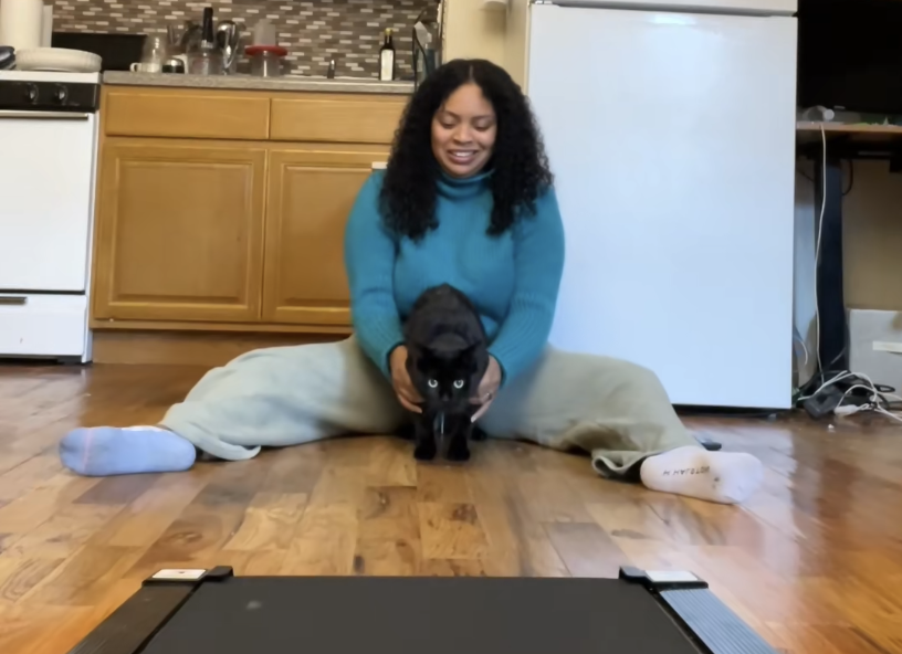 Mariah Sola and Archie the cat