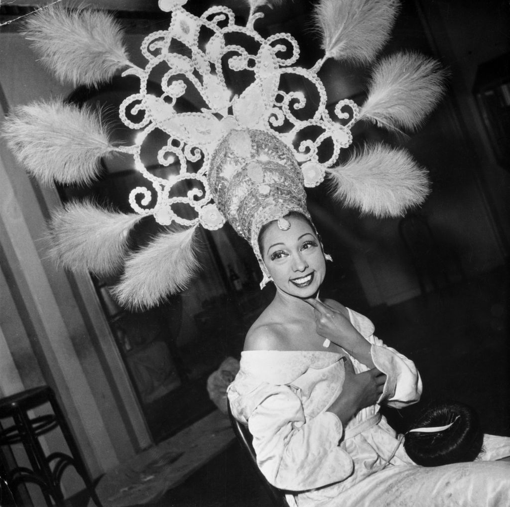 Josephine Baker Wearing Elaborate Headdress